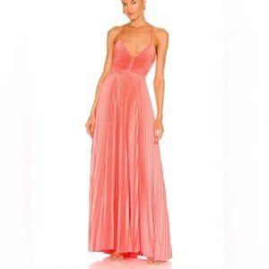 A.L.C. Aries Pleated Open Back Gown (Coral) Size 00